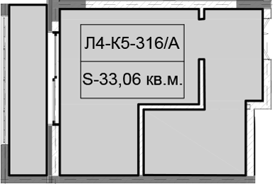 Планировка 33.06 м²