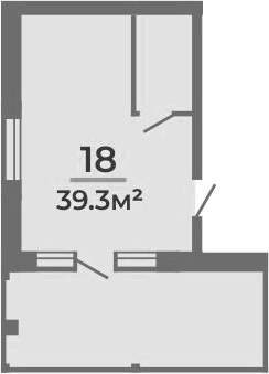 Планировка 39.3 м²