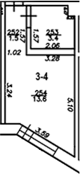 Планировка 18.5 м²