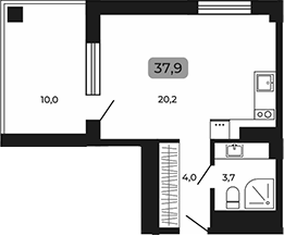 Планировка 27.9 м²
