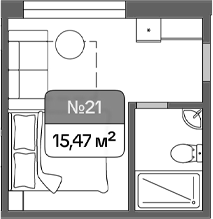 Планировка 15.47 м²