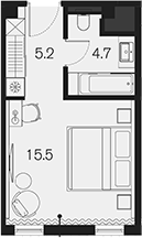 Планировка 25.4 м²