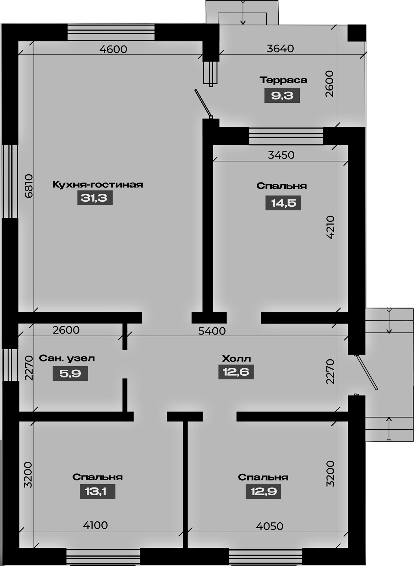 Планировка 90.35 м²