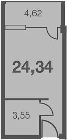 Студия · 19.72 м²