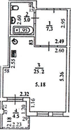 Планировка 35.2 м²