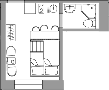 Планировка 15.1 м²