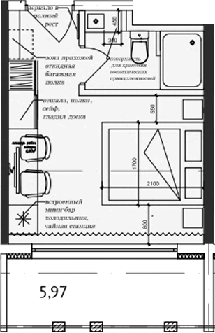 Планировка 19.47 м²