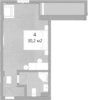 Планировка 30.2 м²