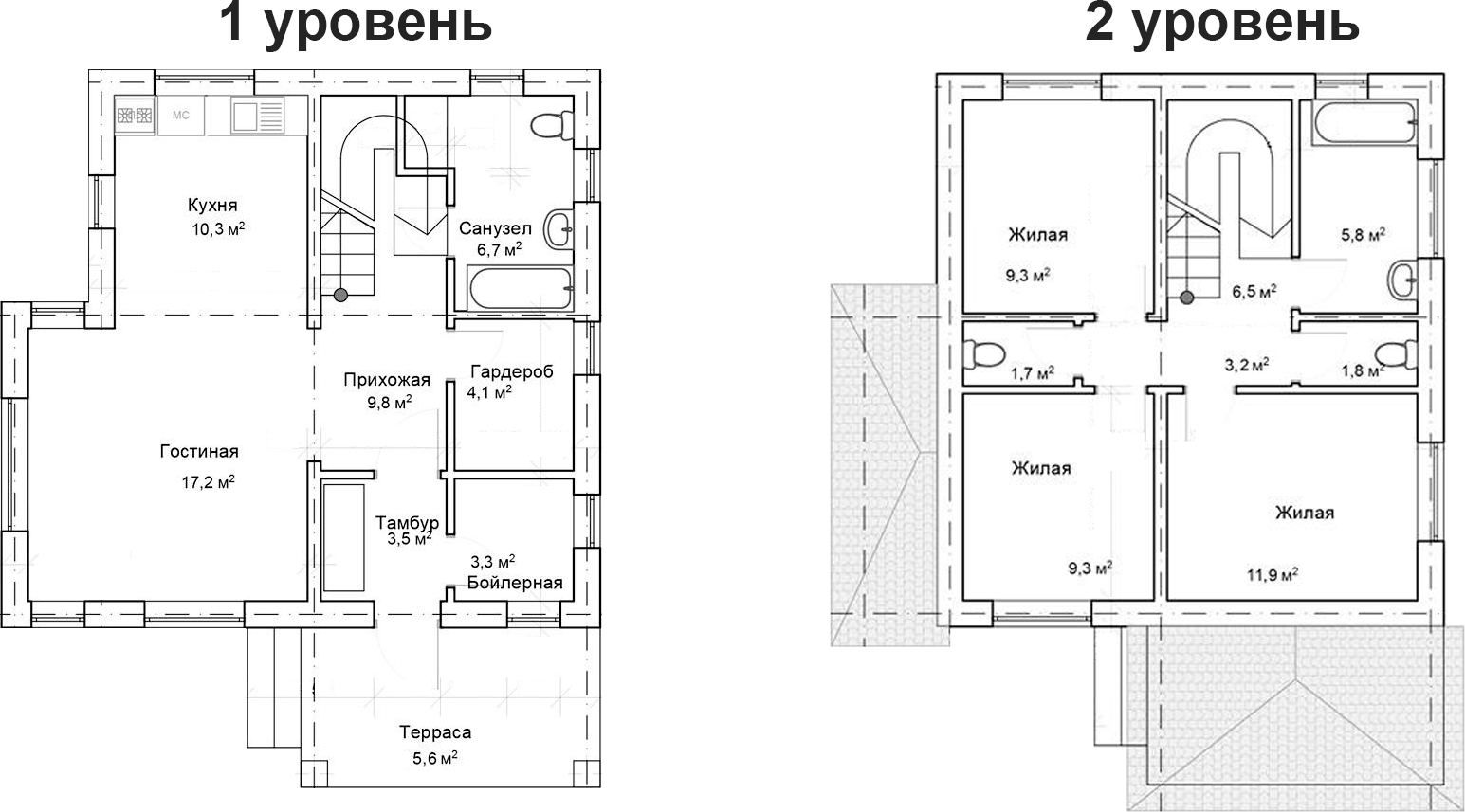 Планировка 98.56 м²