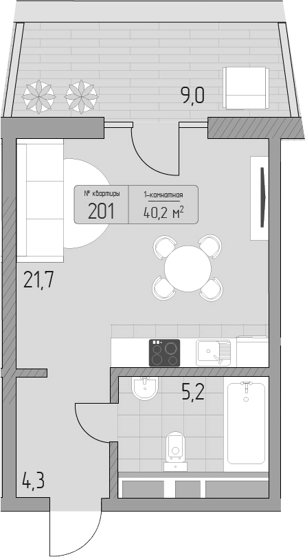 Студия · 31.2 м²