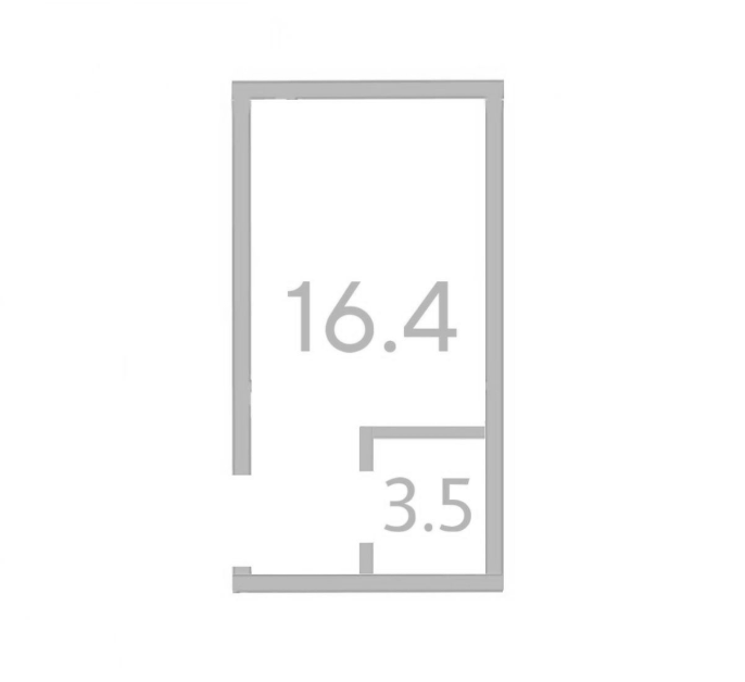 Планировка 16.4 м²