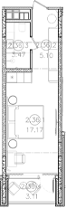 Студия · 25.74 м²