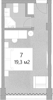 Планировка 19.3 м²