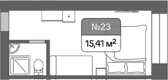 Планировка 15.41 м²