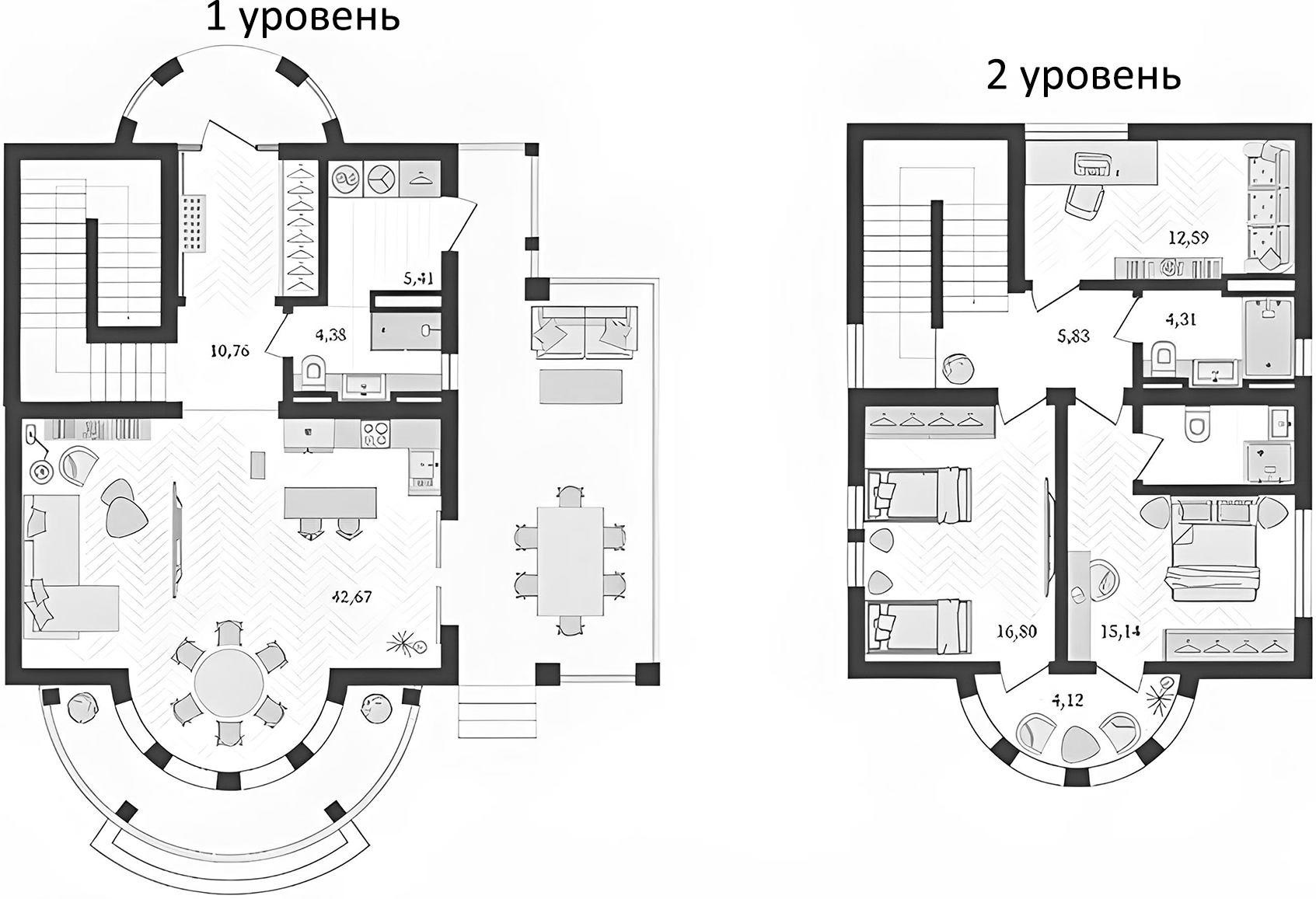 Планировка 153.46 м²