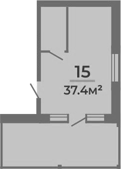 Планировка 37.4 м²