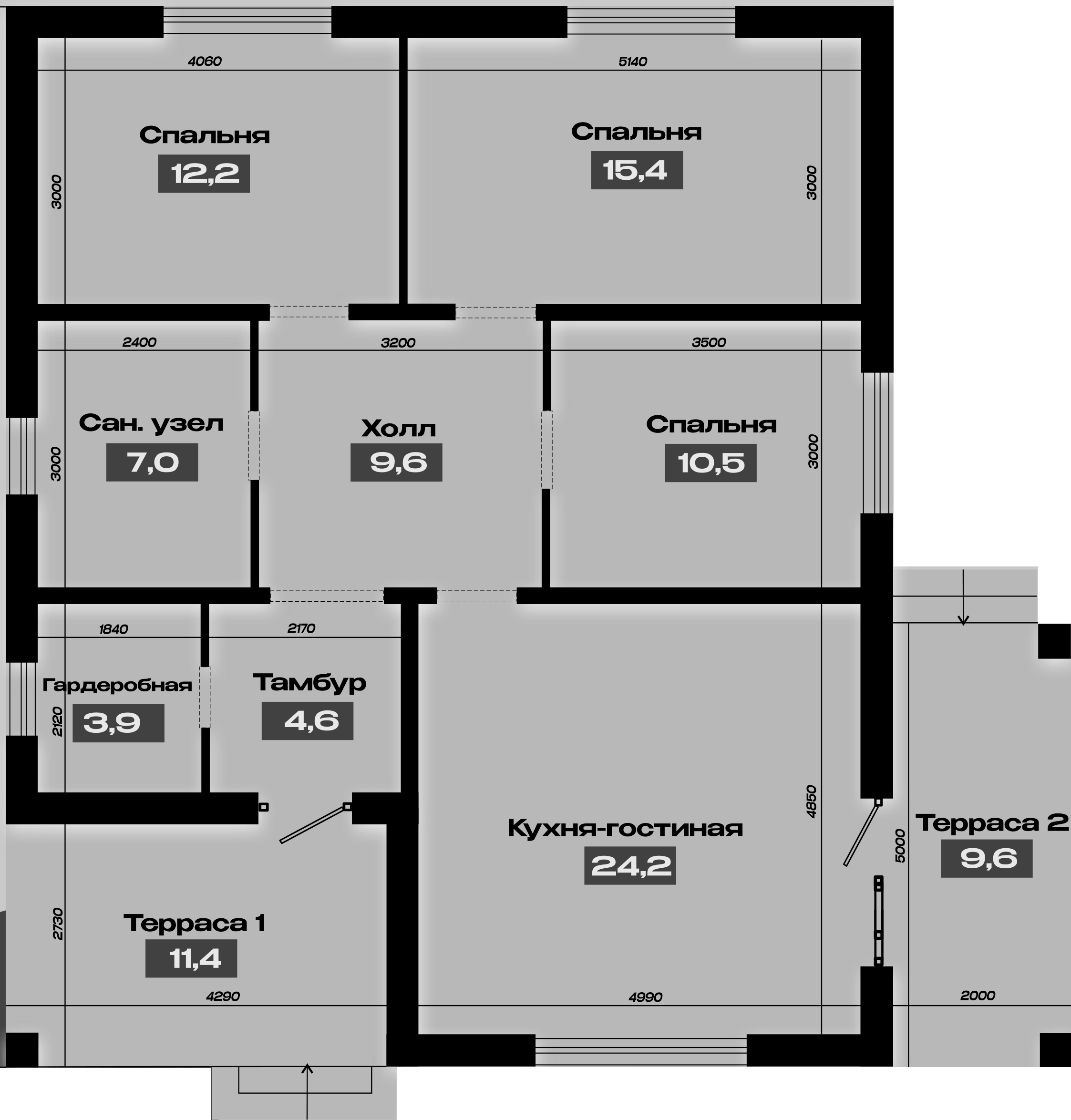 Планировка 93.1 м²