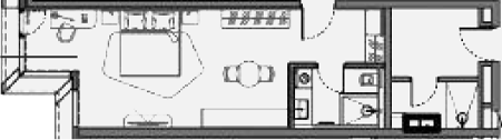 Планировка 38.8 м²