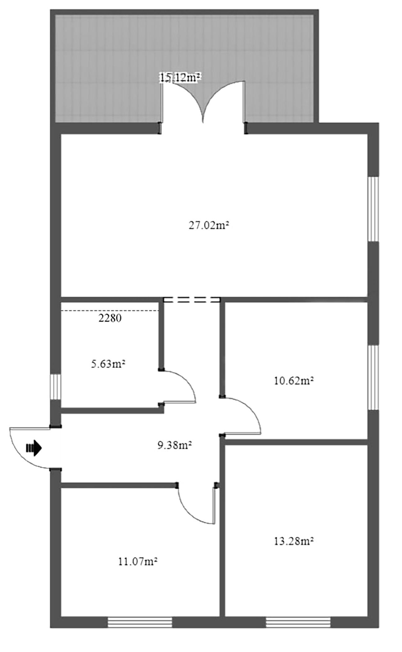 Планировка 80.38 м²