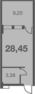 Планировка 19.25 м²