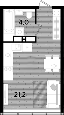 Продается 1-комн. квартира, 25.2 м²