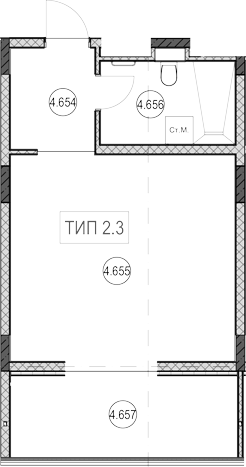 Планировка 31.5 м²
