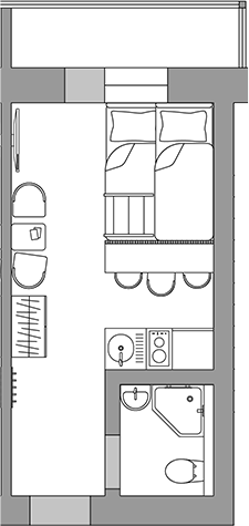 Планировка 19.6 м²