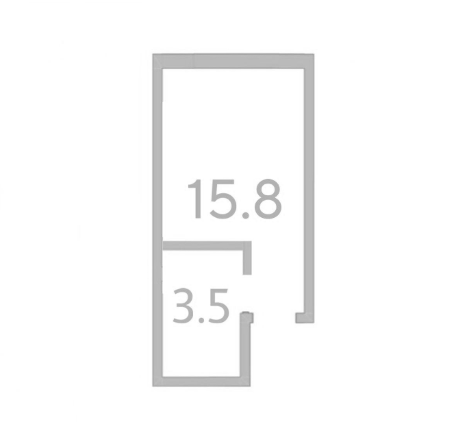 Планировка 15.8 м²