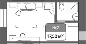 Планировка 17.58 м²