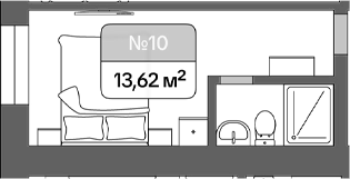 Планировка 13.62 м²