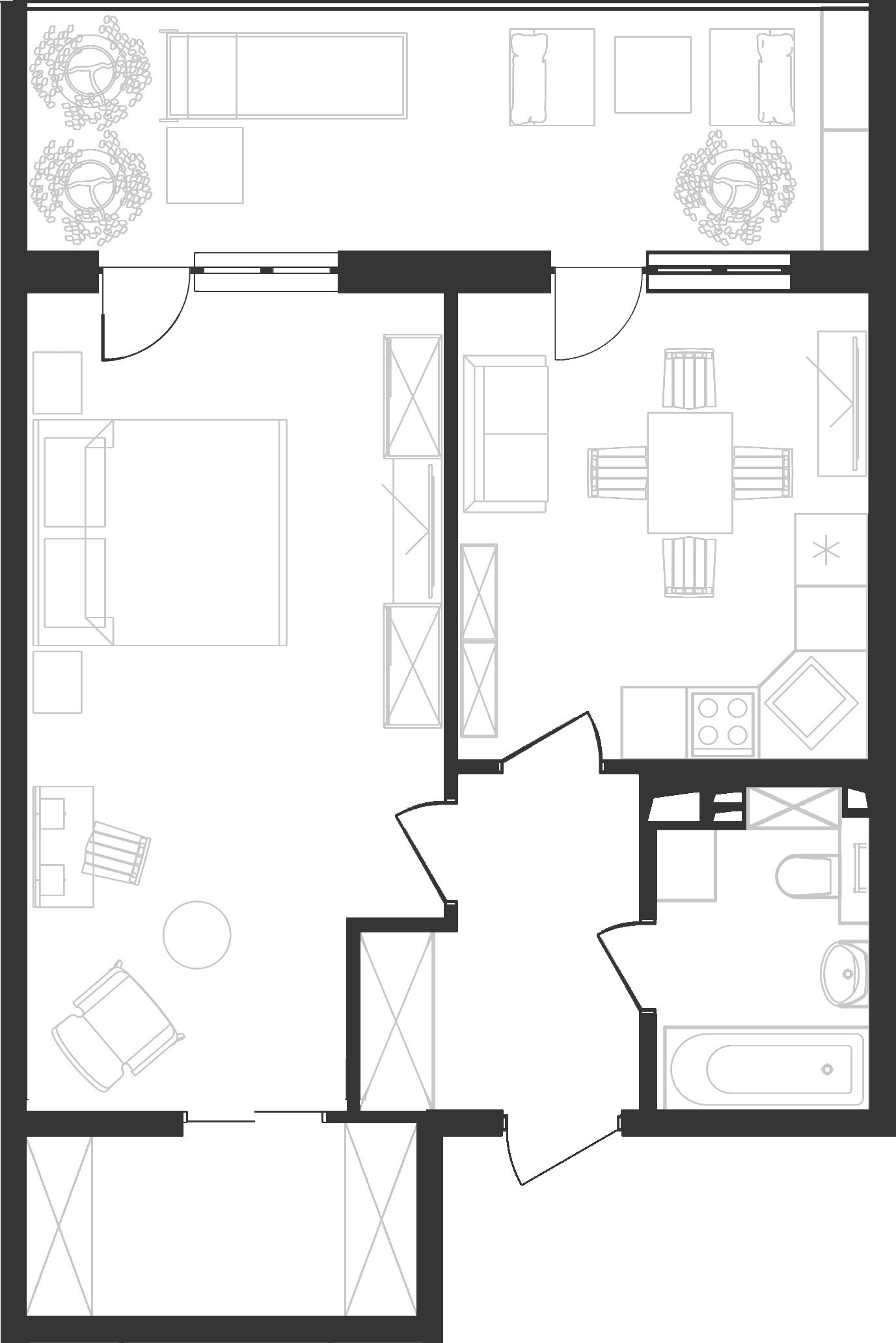 Планировка 51.21 м²