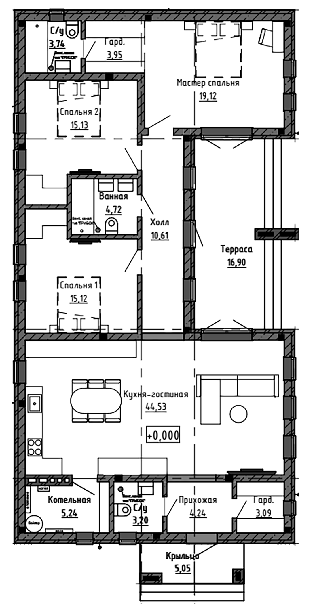 Планировка 137.74 м²