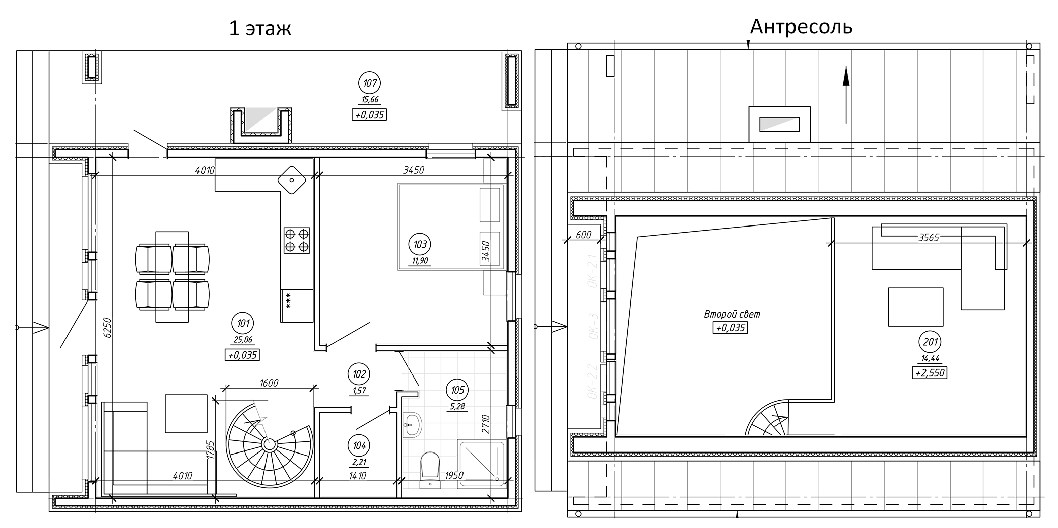 Планировка 60 м²
