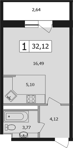 Планировка 29.48 м²