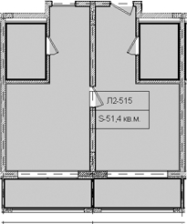 Планировка 51.4 м²