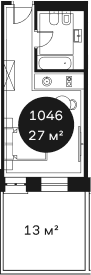 Продается 1-комн. квартира, 26.64 м²