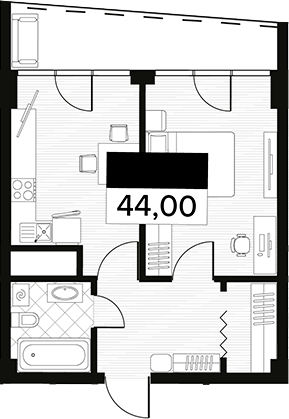 Продается 1-комн. квартира, 44 м²