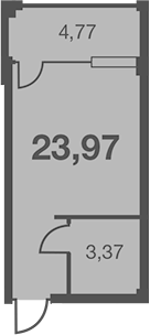 Студия · 19.2 м²