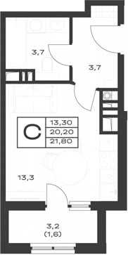 Планировка 20.2 м²
