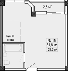 Планировка 31.8 м²