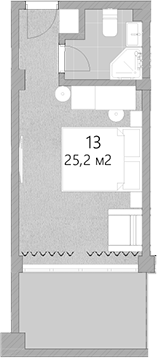 Планировка 25.2 м²