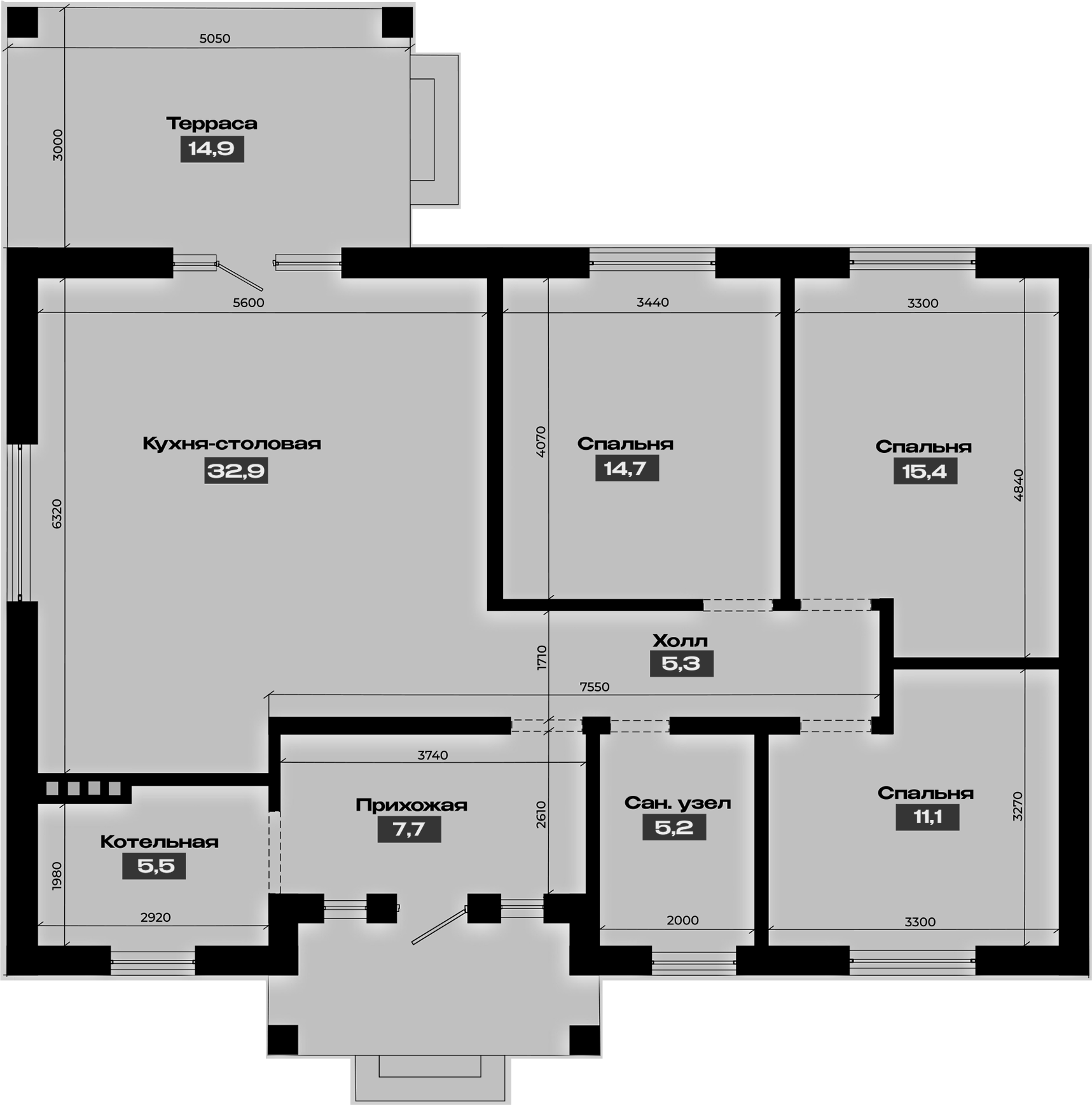 Планировка 105 м²