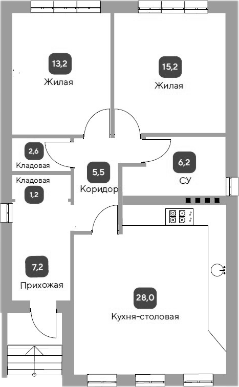 Планировка 79.1 м²