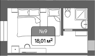 Планировка 18.01 м²