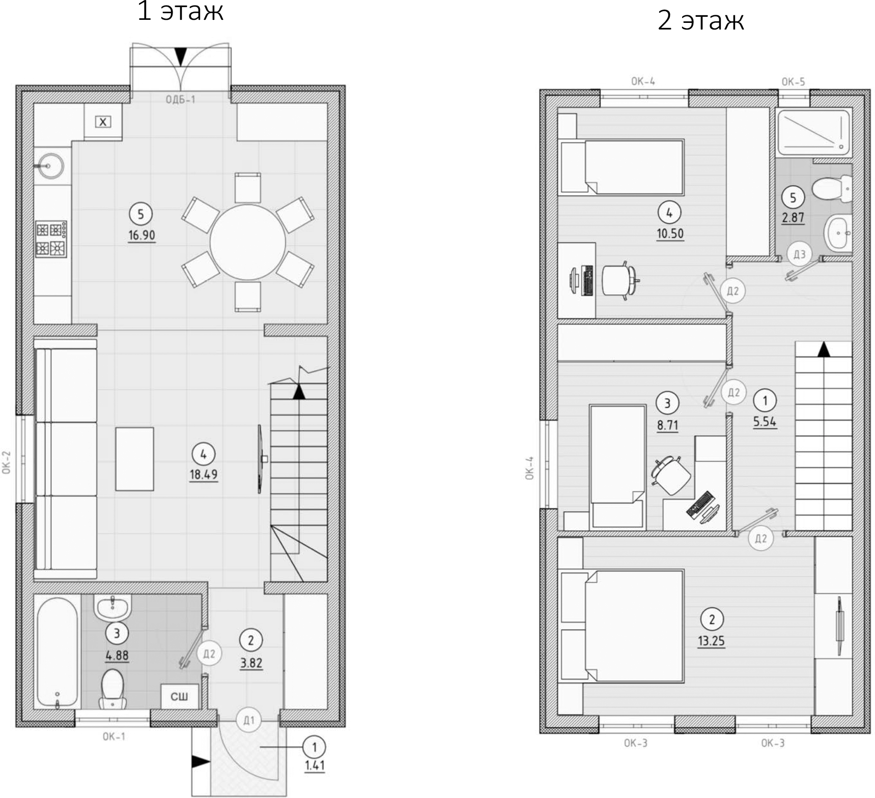 Планировка 90 м²