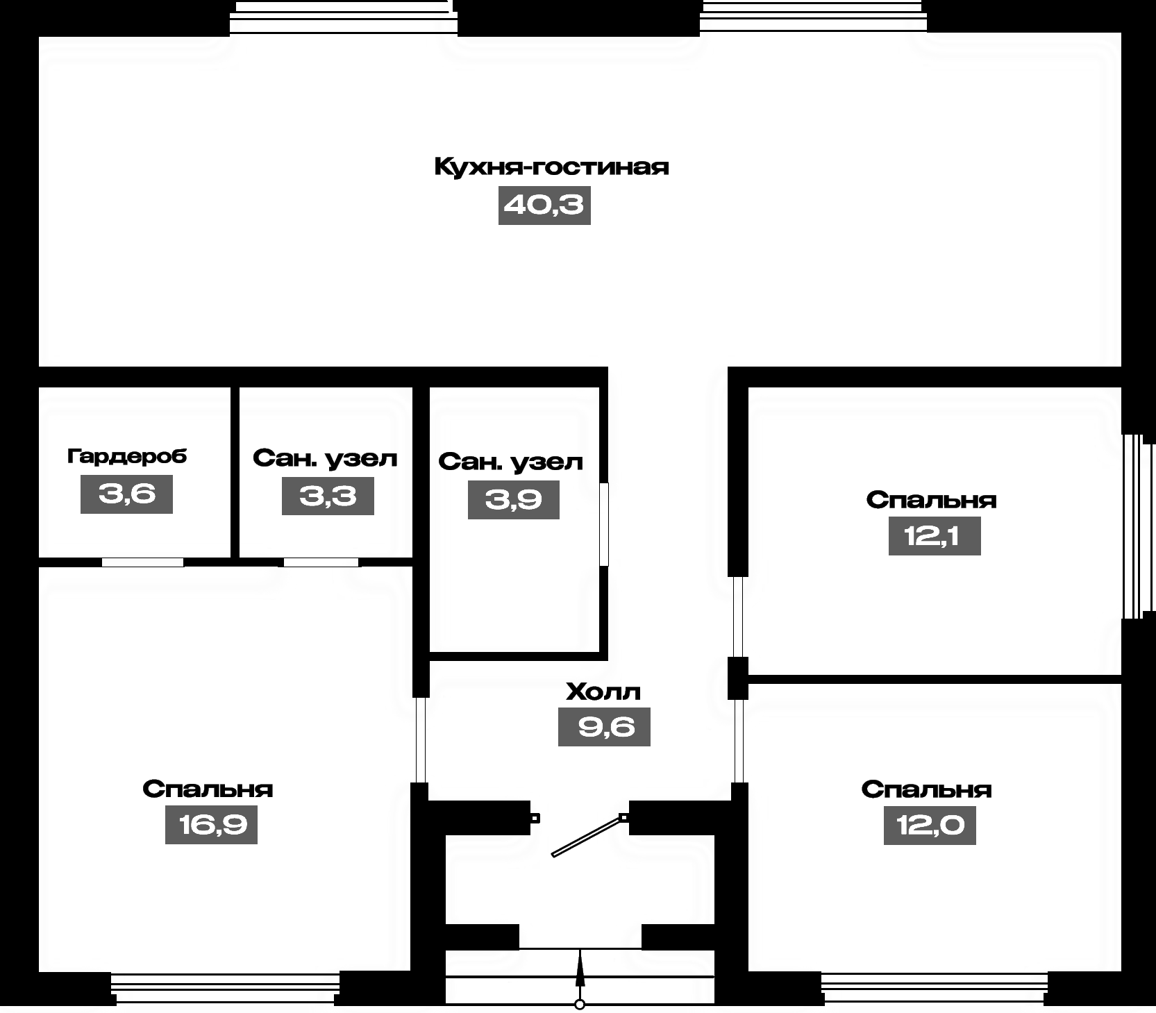 Планировка 101.7 м²