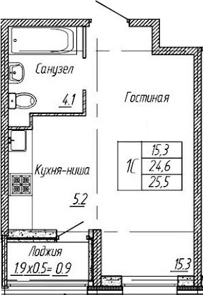 Планировка 24.6 м²