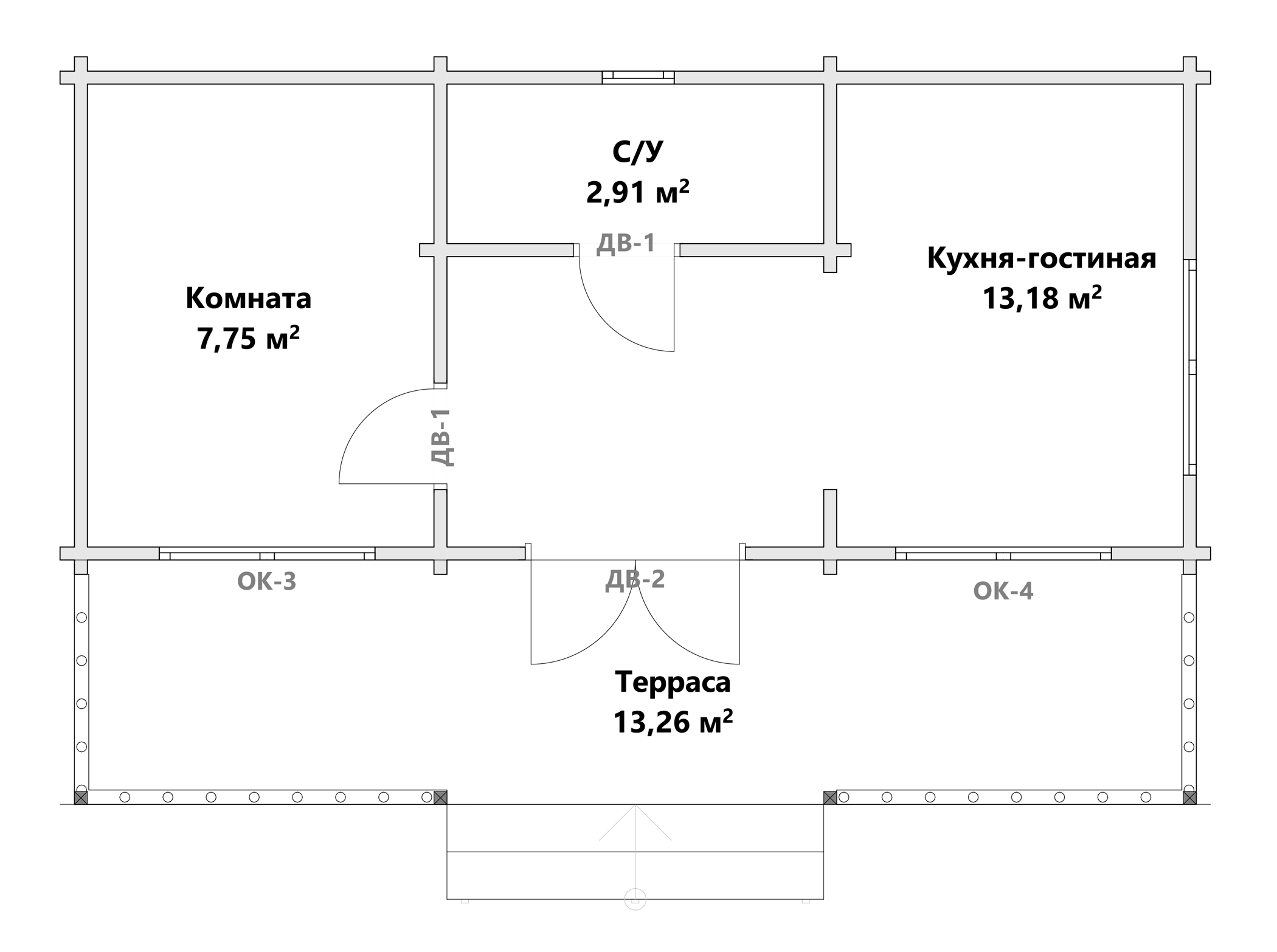 Планировка 28.74 м²