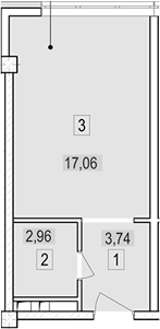Планировка 23.76 м²