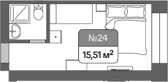 Планировка 15.51 м²